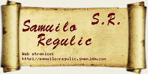 Samuilo Regulić vizit kartica